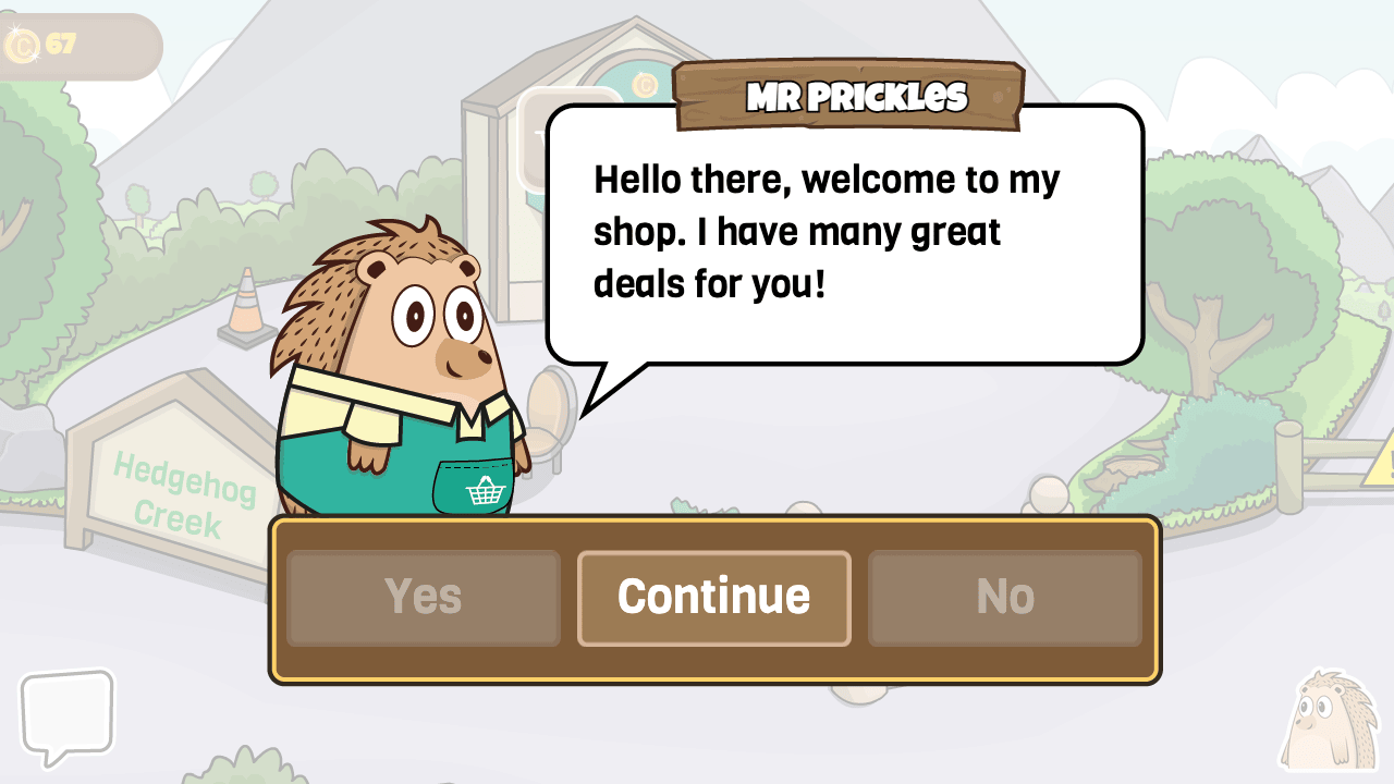 Screenshot of the in-game npc chat dialogue.
